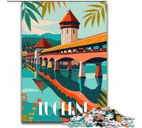 1000 Pieces Jigsaw Puzzle for Adults& Teens Lucerne Reflections Challenging Game And Family Play Secret Santa Gifts (50x70cm) 1000pcs