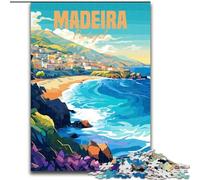 1000 Pieces Jigsaw Puzzle for Adults& Teens Madeira Portugal Coast, Toys Educational Games Stress Relieving Great Gifts And Toys 26x38cm