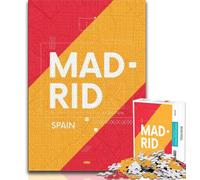 1000 Pieces Jigsaw Puzzle for Adults& Teens Madrid Spain,Learning Educational Toys Family Games Suitable for Desktop Decoration (38x26cm)