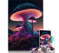 1000 Pieces Jigsaw Puzzle for Adults& Teens Magic Mushroom on A Hill Teenager Puzzles,Family Entertainment Toys with Matching Poster And Trivia Sheet (size 75x50cm)