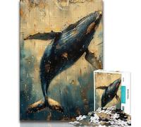 1000 Pieces Jigsaw Puzzle For Adults Teens Majestic Fantasy Whale Adult Jigsaw,Challenging Game Toys Wall Decoration Unique Birthday And Xmas Gifts 26x38cm