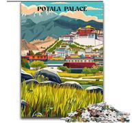 1000 Pieces Jigsaw Puzzle for Adults& Teens Majestic Potala,Challenging To Complete But Fun And Humorous Birthday Present,Gifts,Wall Art 38x26cm