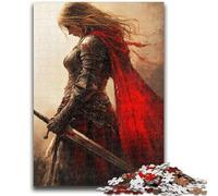 1000 Pieces Jigsaw Puzzle For Adults Teens Medieval Knight Warrior Painting Puzzles for Adults,Relax Games Is Ideal As A Gift for The Whole Family (38x26cm)