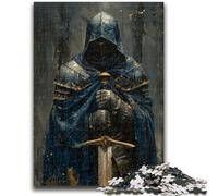 1000 Pieces Jigsaw Puzzle for Adults& Teens Medieval Majestic Knight Jigsaw,Educational Games Home Decoration Suitable for Desktop Decoration (50x75cm)