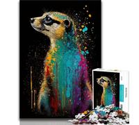 1000 Pieces Jigsaw Puzzle for Adults& Teens Meerkat Colourful 1000 Pieces for Adults,Challenging Game Toys Wall Decoration Unique Birthday And Xmas Gifts 75x50cm