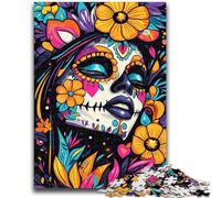 1000 Pieces Jigsaw Puzzle For Adults Teens Mexican Skull Puzzles for Adults,Educational Toy Funny Family Games Unique Home Decor (50x75cm)
