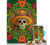 1000 Pieces Jigsaw Puzzle for Adults& Teens Mexican Style Skull,Learning Educational Toys Family Games Suitable for Desktop Decoration (75x50cm)