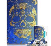1000 Pieces Jigsaw Puzzle For Adults Teens Mexican Style Skull, Stress Reliever Difficult Challenge,is Ideal As Gifts for The Whole Family Suitable for And 14 38x26cm