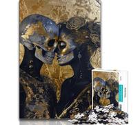 1000 Pieces Jigsaw Puzzle for Adults& Teens Mexican Style Skull Teenager Puzzles,Learning Educational Toys Family Games Unique Birthday And Gifts 38x26cm