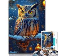 1000 Pieces Jigsaw Puzzle For Adults Teens Midnight Owl,Help The Brain Exercise Addictive Toys to Cultivate Patience Perfect Decoration (38x26cm)
