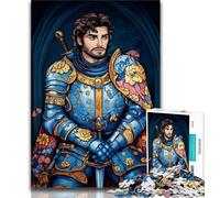 1000 Pieces Jigsaw Puzzle for Adults& Teens Mighty Medieval Knight 1000 Pieces for Adults,Birthday Present, Gifts, Wall Art for Age 14 Years Up (size 75x50cm)