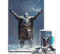 1000 Pieces Jigsaw Puzzle for Adults& Teens Mighty Medieval Knight Adult Puzzles,Family Game Stress Reliever Difficult Challenge Suitable for Couples 38x26cm
