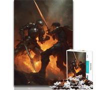 1000 Pieces Jigsaw Puzzle for Adults& Teens Mighty Medieval Knight,Educational Games Home Decoration for Is Ideal As A Gift for The Whole Family (38x26cm)