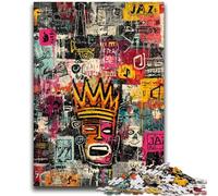 1000 Pieces Jigsaw Puzzle for Adults& Teens Modern Art by Basquiat Stress Reliever Difficult Challenge Deal As Gifts for The Whole Family 50x75cm