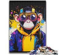 1000 Pieces Jigsaw Puzzle For Adults Teens Monkey Stress Reliever Difficult Challenge Is Ideal As Gifts for The Whole Family 26x38cm
