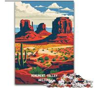 1000 Pieces Jigsaw Puzzle for Adults& Teens Monument Valley Majestic, Challenging Game And Family Play with Fully Interlocking Randomly Shaped Pieces 26x38cm