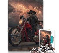1000 Pieces Jigsaw Puzzle For Adults Teens Motorcycle Skeleton 1000 Piece Jigsaw,Birthday Present, Gifts, Wall Art for Ages 14+ (size 75x50cm)
