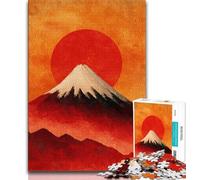 1000 Pieces Jigsaw Puzzle For Adults Teens Mount Fuji, Japan,Stress Reliever Difficult Challenge Every Piece Is Unique - Challenging Family Fun Game 38x26cm