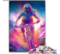 1000 Pieces Jigsaw Puzzle for Adults& Teens Mountain Biking, Family Activity Unique Home Decor And Gifts for Ages 14+ (Size 26x38cm)