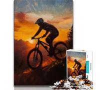 1000 Pieces Jigsaw Puzzle for Adults& Teens Mountain Biking,Learning Educational Toys Family Games Educational Game for Birthday,Chrismas 38x26cm