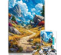 1000 Pieces Jigsaw Puzzle For Adults Teens Mountains in Autumn, Fun at Home Activities,Artists Collection, Fine Art for Age 14 Years Up 38x26cm