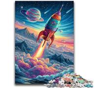 1000 Pieces Jigsaw Puzzle For Adults Teens Moving Rocket Challenging Game Toys for Is Ideal As A Gift for The Whole Family 50x75cm