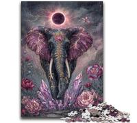 1000 Pieces Jigsaw Puzzle for Adults& Teens Mysterious Elephant Educational Game Challenge Toy Wall Decoration Unique Birthday And Xmas Gifts 50x75cm