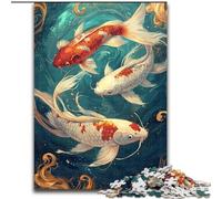 1000 Pieces Jigsaw Puzzle for Adults& Teens Mysterious Koi, for And from 14 Years And over Educational Learning Toys Family Games Birthday Present (Size 50x75cm)
