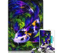 1000 Pieces Jigsaw Puzzle For Adults Teens Mysterious Koi Jigsaw,Learning Educational Toys Family Games Gifts for Friends And Family 26x38cm