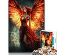1000 Pieces Jigsaw Puzzle For Adults Teens Mysterious Phoenix Girl,Educational Games Home Decoration Unique Home Decor And Gifts 50x75cm