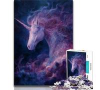 1000 Pieces Jigsaw Puzzle For Adults Teens Mysterious Unicorn,Brain Intelligence Challenge Addictive Toys Birthday Present,Gifts,Wall Art (75x50cm)
