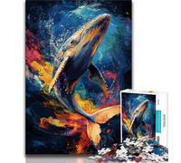 1000 Pieces Jigsaw Puzzle For Adults Teens Mysterious Whale Adult Jigsaw,Challenging Game for The Whole for Women, Gifts for Men (size 38x26cm)