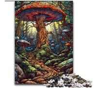 1000 Pieces Jigsaw Puzzle For Adults Teens Mystical Fantasy Mushrooms, Challenging Game And Family Play with Fully Interlocking Randomly Shaped Pieces (Size 50x75cm)
