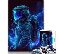 1000 Pieces Jigsaw Puzzle for Adults& Teens Neon Astronaut 1000 Piece Jigsaw,for Educational Game Challenge Toy Deal As Gifts for The Whole Family (size 75x50cm)