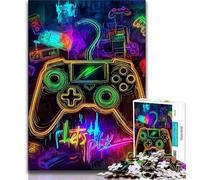 1000 Pieces Jigsaw Puzzle for Adults& Teens Neon Games Teenager Puzzles,Educational Games Home Decoration Suitable for Desktop Decoration (size 75x50cm)