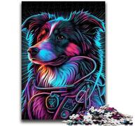 1000 Pieces Jigsaw Puzzle for Adults& Teens Neon War Dogs Stress Reliever Difficult Challenge Enhance Love between Couples 50x75cm