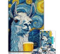 1000 Pieces Jigsaw Puzzle for Adults& Teens Night Sky Alpaca 1000 Pieces for Adults,Challenging Game Toys Wall Decoration Unique Birthday And Xmas Gifts 75x50cm