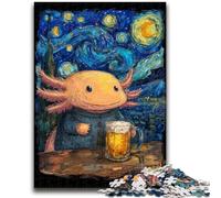 1000 Pieces Jigsaw Puzzle For Adults Teens Night Sky Salamander Challenging To Complete But Fun And Humorous Unique Home Decor And Gifts 50x75cm