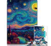 1000 Pieces Jigsaw Puzzle for Adults& Teens Night Sky Style Teenager Jigsaw,Classic Educational Games Beautiful Decoration (size 38x26cm)