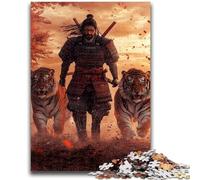 1000 Pieces Jigsaw Puzzle For Adults Teens Ninja And Tiger Puzzles for Teenagers,Educational Games Home Decoration Unique Home Decor And Gifts (50x75cm)