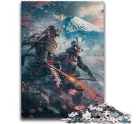 1000 Pieces Jigsaw Puzzle for Adults& Teens Ninja at The Foot of Mount Fuji for Educational Game Challenge Toy Unique Home Decor And Gifts 50x75cm