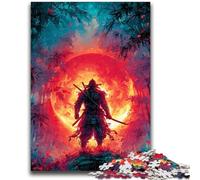 1000 Pieces Jigsaw Puzzle for Adults& Teens Ninja Under The Blood Moon for Educational Game Challenge Toy Unique Home Decor And Gifts 26x38cm