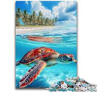 1000 Pieces Jigsaw Puzzle For Adults Teens Ocean Turtle Puzzles for Adults,Relax Games Is Ideal As A Gift for The Whole Family (50x75cm)