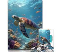 1000 Pieces Jigsaw Puzzle for Adults& Teens Ocean Turtle Teenager Jigsaw,Suitable for Desktop Decoration for And Age 14 (size 38x26cm)