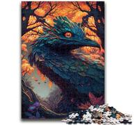 1000 Pieces Jigsaw Puzzle for Adults& Teens Ostrich Mystical Stress Reliever Difficult Challenge Enhance Love between Couples 38x26cm