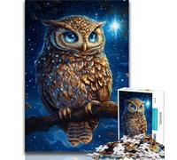 1000 Pieces Jigsaw Puzzle For Adults Teens Owl in The Night Sky,Brain Intelligence Challenge Addictive Toys Birthday Present,Gifts,Wall Art (75x50cm)