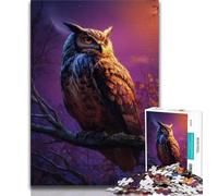1000 Pieces Jigsaw Puzzle For Adults Teens Owl on The Tree,Learning Educational Toys Family Games Unique Birthday And Gifts (75x50cm)