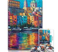 1000 Pieces Jigsaw Puzzle For Adults Teens Painting of Napoli Italy Waterfront Puzzles for Adults,Educational Toy Funny Family Games Unique Home Decor 26x38cm