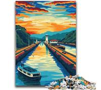 1000 Pieces Jigsaw Puzzle For Adults Teens Panama Canal Help The Brain Exercise Addictive Toys to Cultivate Patience Artists Collection, Fine Art (size 38x26cm)