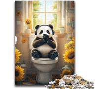 1000 Pieces Jigsaw Puzzle For Adults Teens Panda on The Toilet Adult Jigsaw,Challenging Game Toys Wall Decoration Unique Birthday And Xmas Gifts (75x50cm)